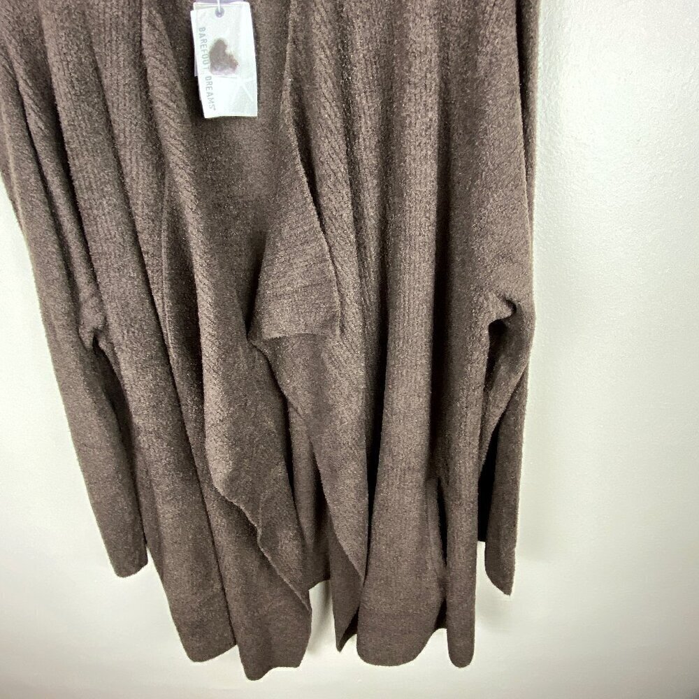 BAREFOOT DREAMS | CozyChic Lite Ribbed Island Wrap Cardigan Java 3X - Picture 5 of 9